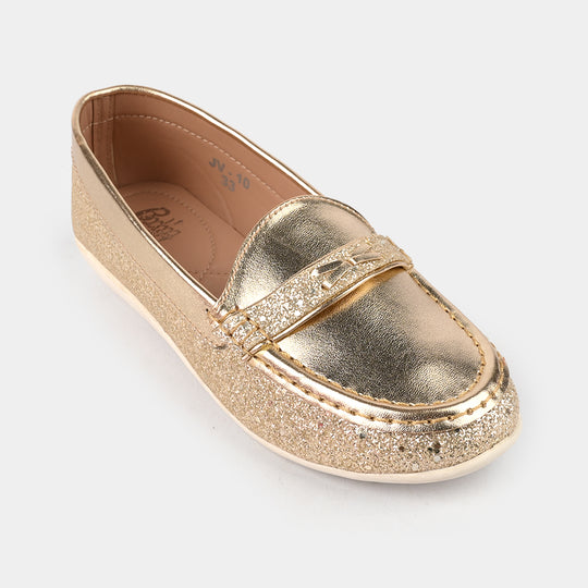Girls Loafer JV-10-GOLDEN