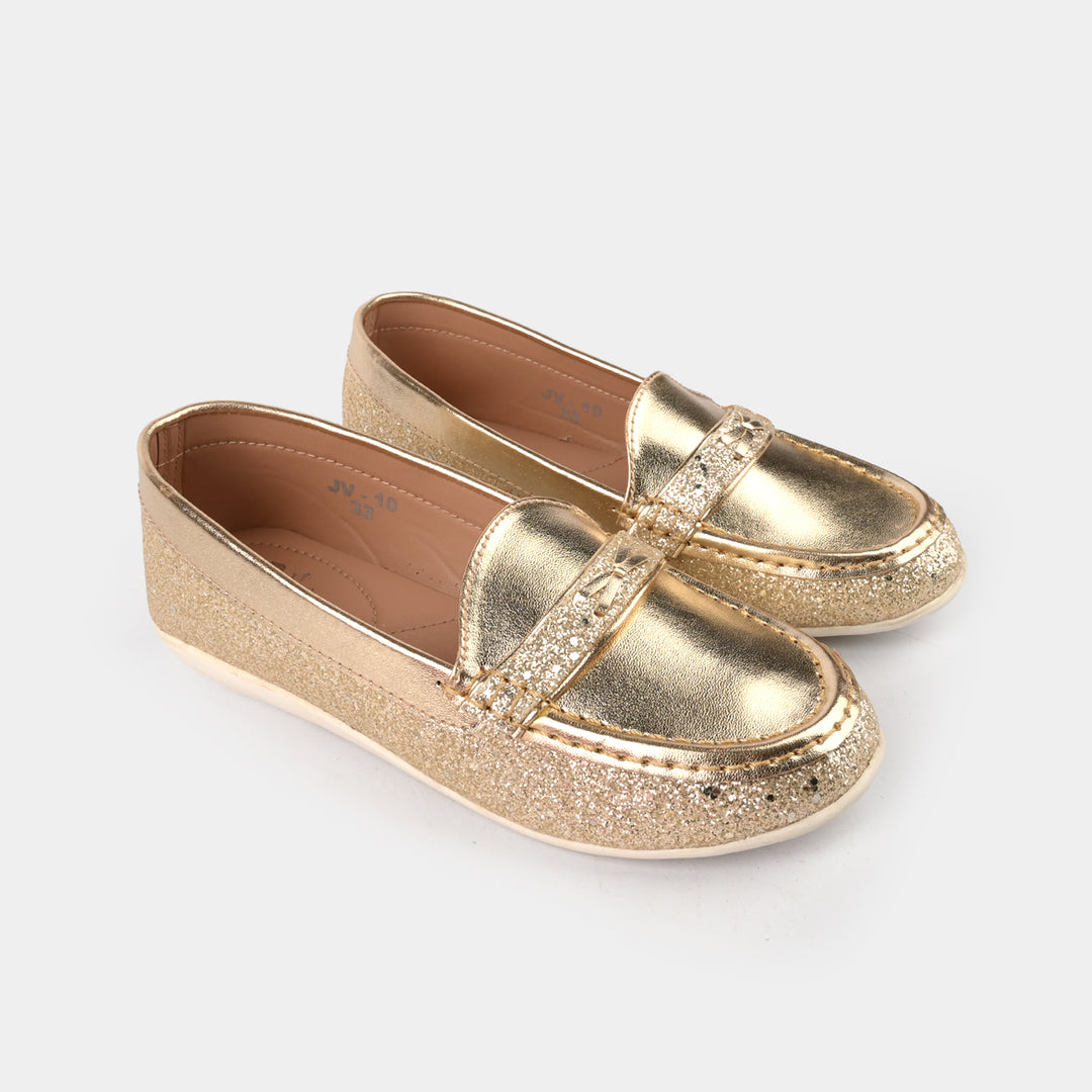 Girls Loafer JV-10-GOLDEN
