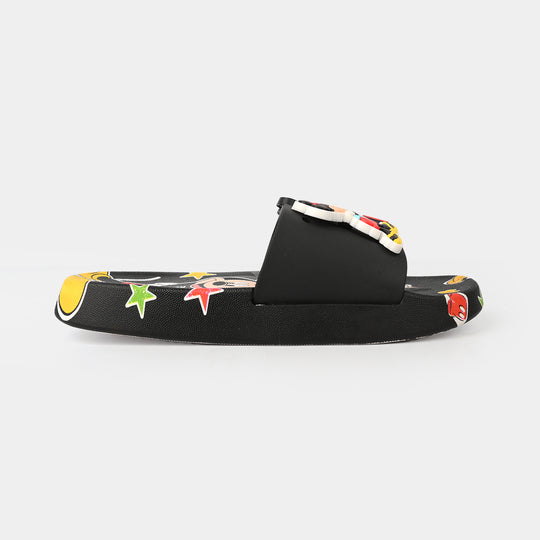 Boys Slippers 222-BLACK