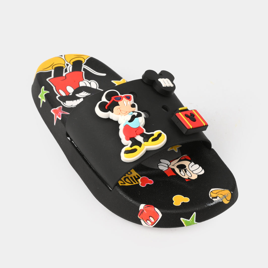 Boys Slippers 222-BLACK