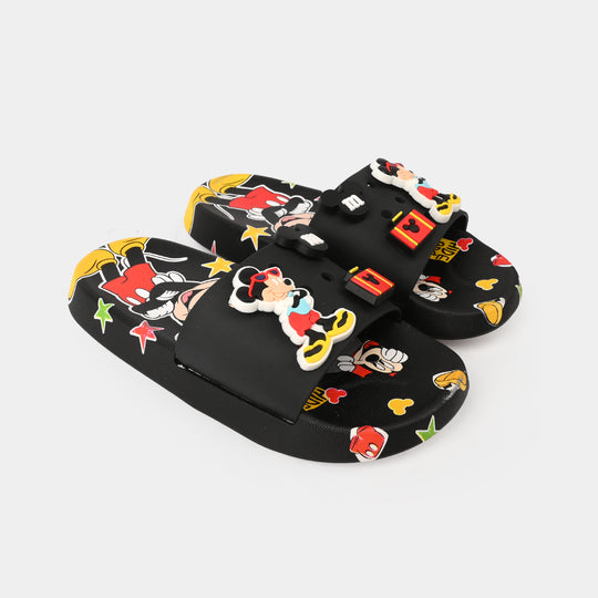 Boys Slippers 222-BLACK