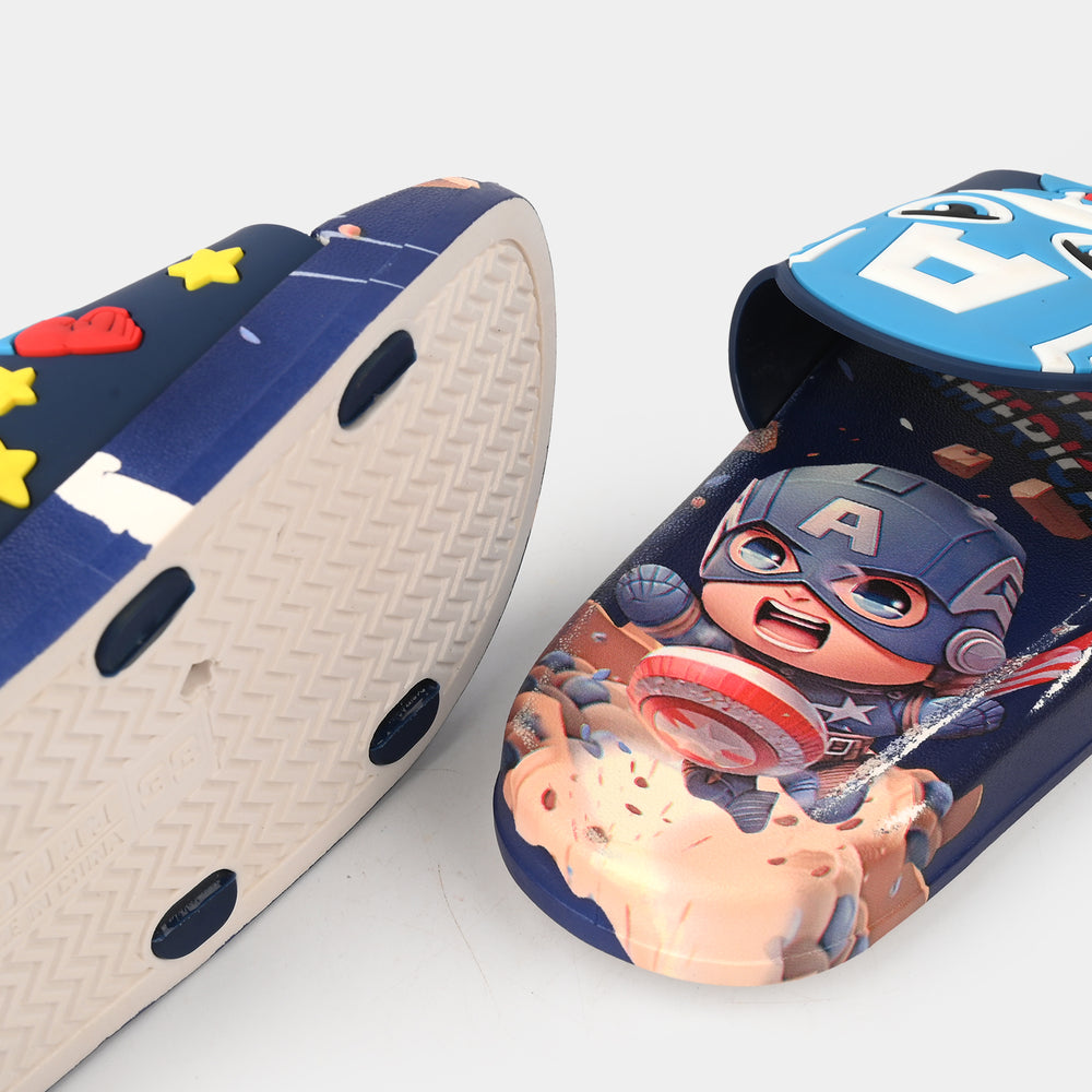 Boys Slippers 208-A9-NAVY