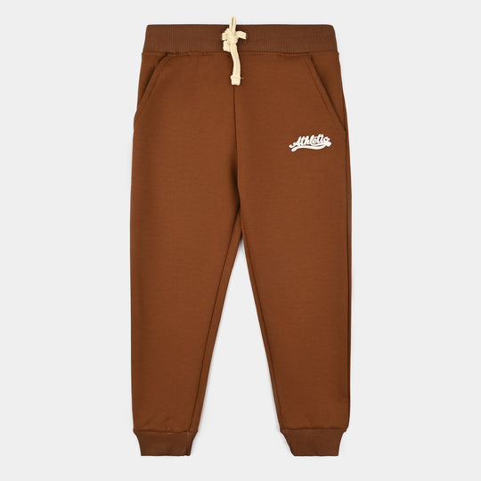 Boys Microfiber Interlock Pajama ATHLETIC-BROWN