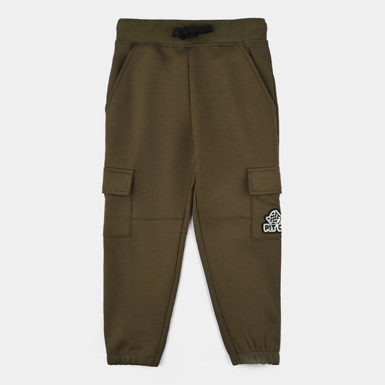Boys Microfiber Interlock Pajama PIT CREW-GREEN