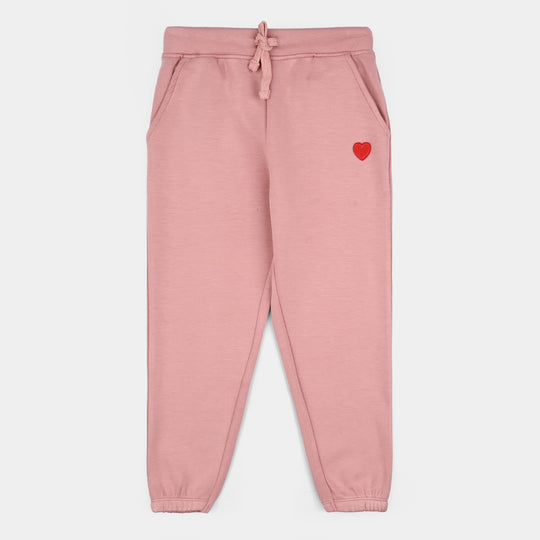 Girls Microfiber Interlock Pajama HEARTS-PINK