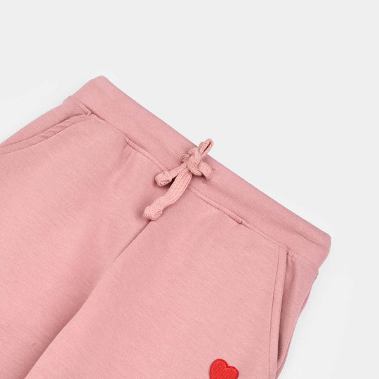 Girls Microfiber Interlock Pajama HEARTS-PINK