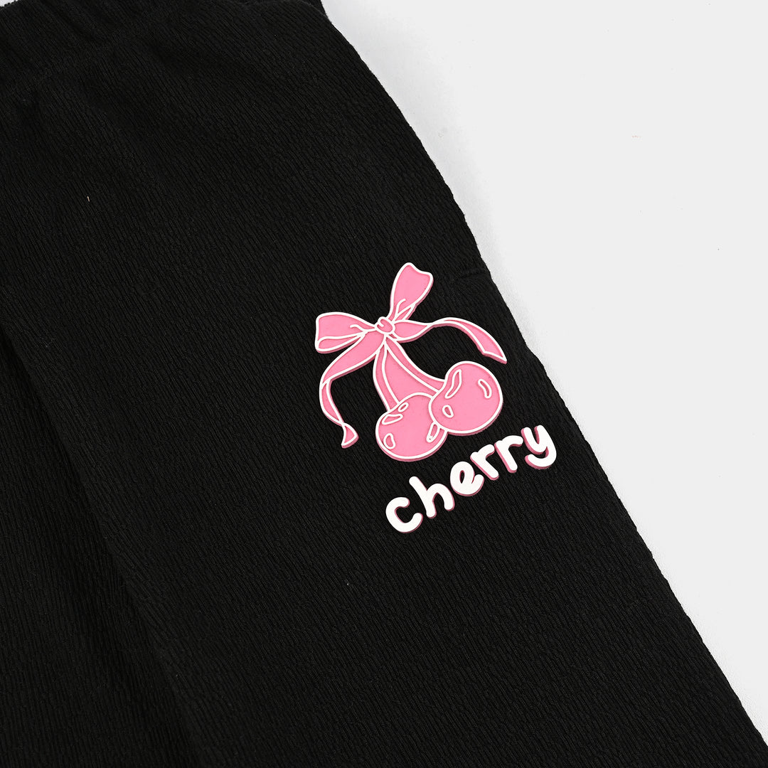 Girls Jacquard Pajama CHERRY-BLACK