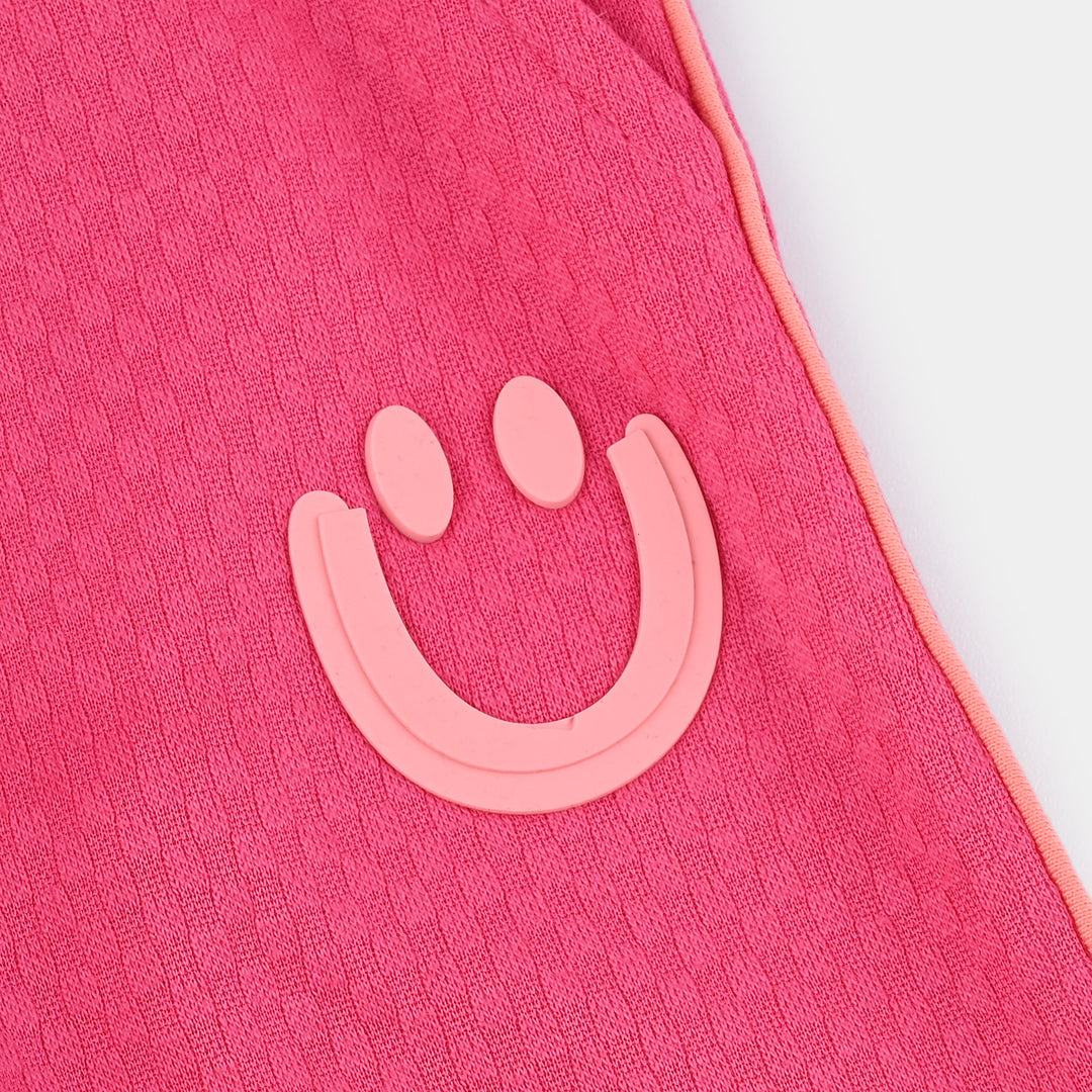 Girls Jacquard Pajama SMILEY-Pink
