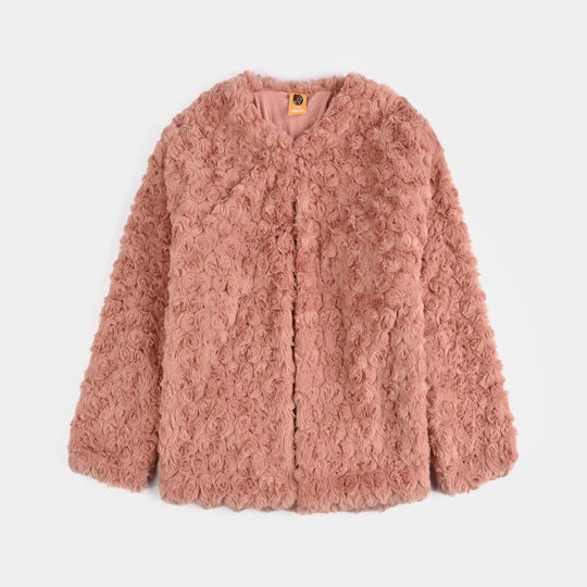 Girls Sherpa Jacket FUR COAT-Pink