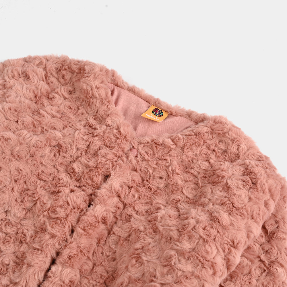Girls Sherpa Jacket FUR COAT-Pink
