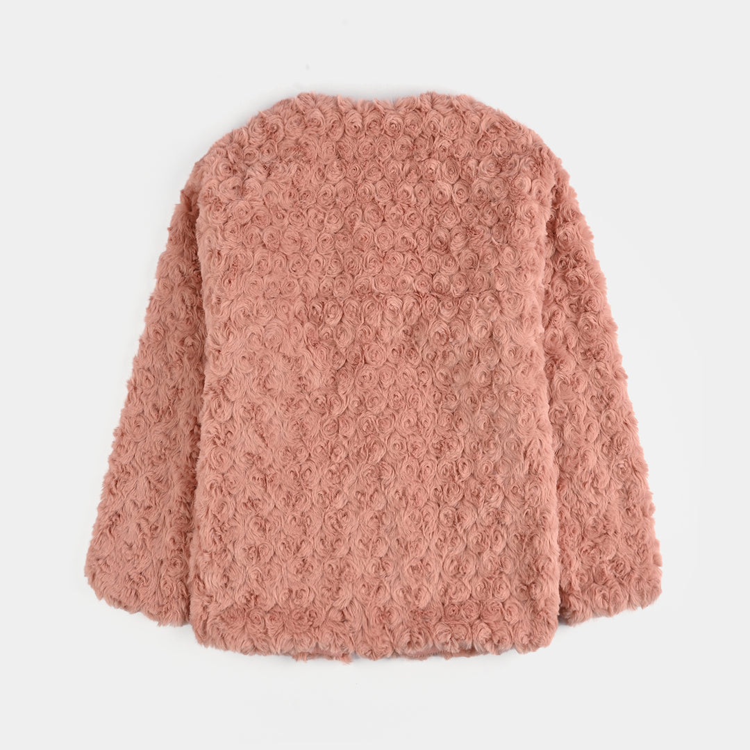 Girls Sherpa Jacket FUR COAT-Pink