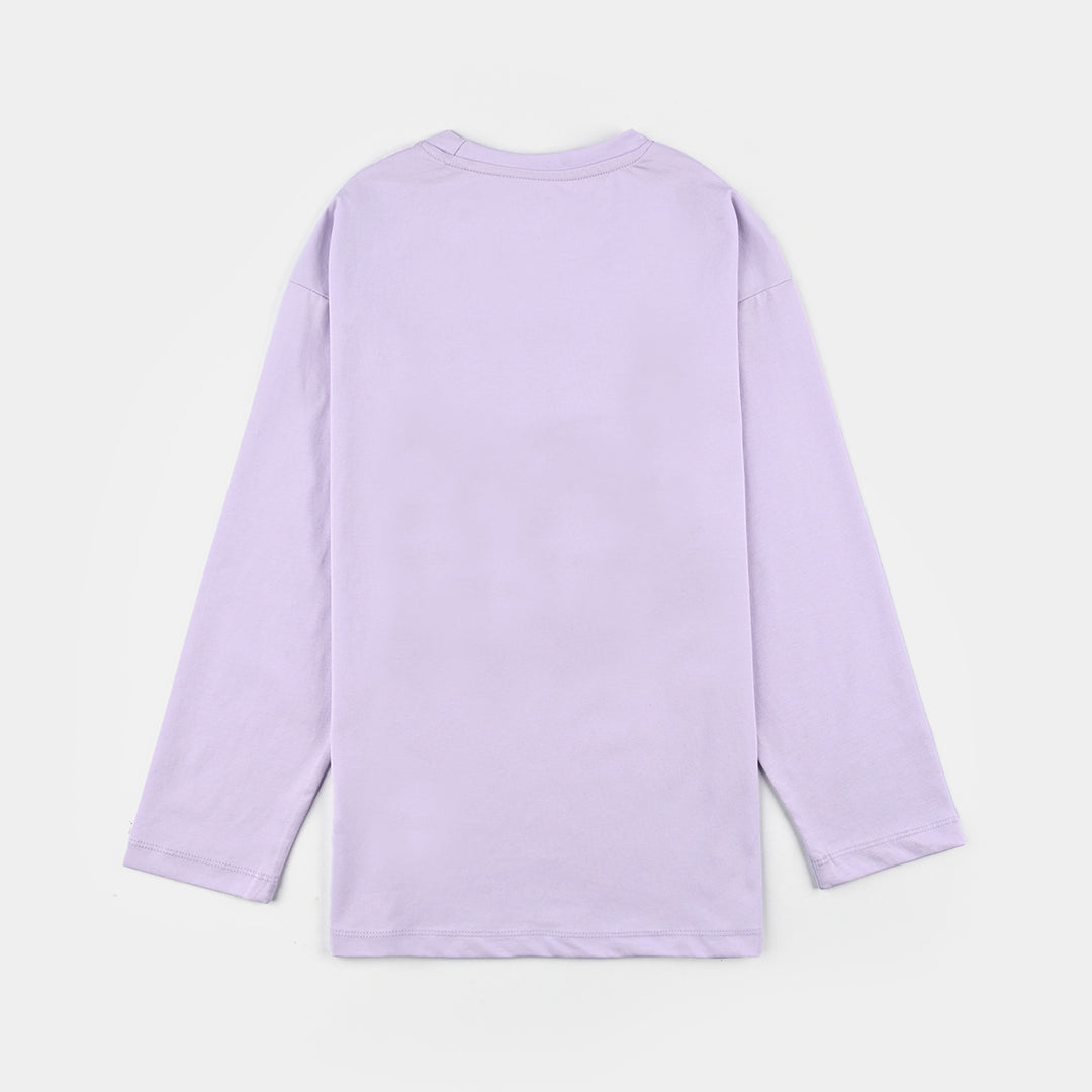 Girls Poly Cotton Jersey N-Suit STAY IN BED CLUB - Purple