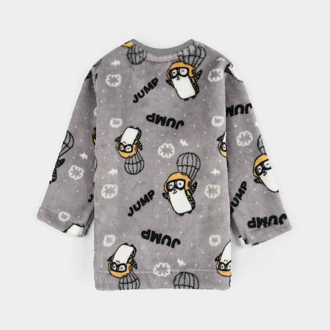 Infant Boys Sherpa Suit PENGUIN-GREY