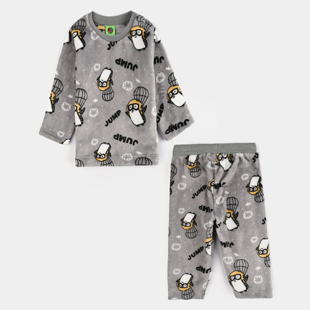 Infant Boys Sherpa Suit PENGUIN-GREY