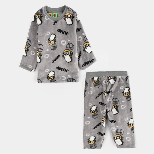 Infant Boys Sherpa Suit PENGUIN-GREY