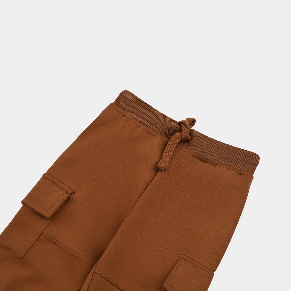 Infant Boys Microfiber Interlock Pajama LETS PLAY-BROWN