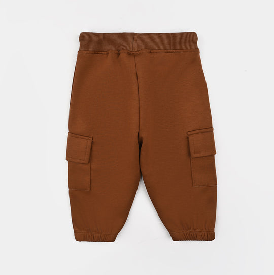 Infant Boys Microfiber Interlock Pajama LETS PLAY-BROWN
