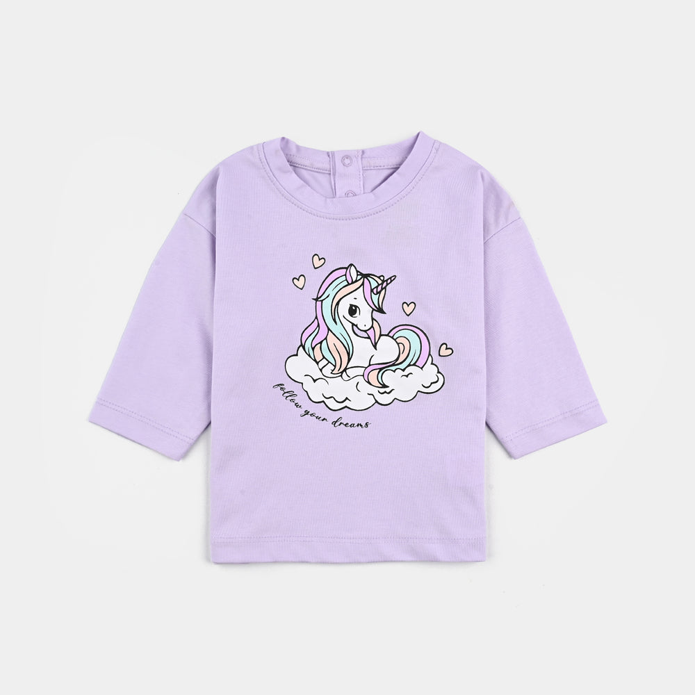 Infant Girls Poly Cotton Jersey N-Suit FOLLOW YOUR DREAMS - Purple