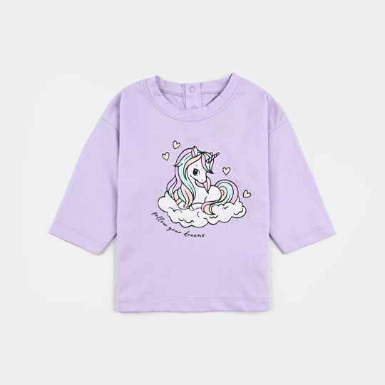 Infant Girls Poly Cotton Jersey N-Suit FOLLOW YOUR DREAMS - Purple