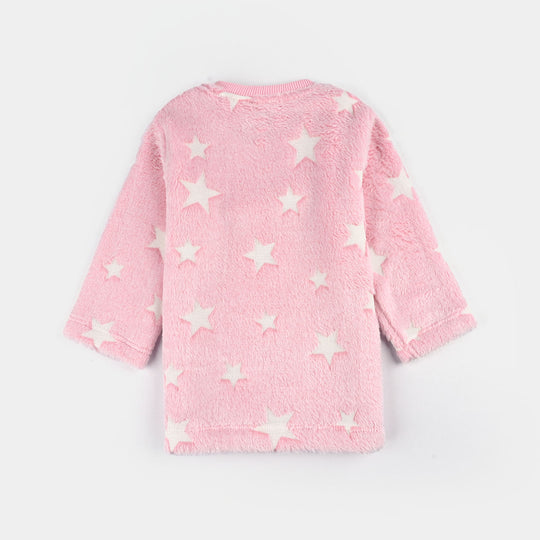 Infant Girls Sherpa Suit COZY STARS-PINK