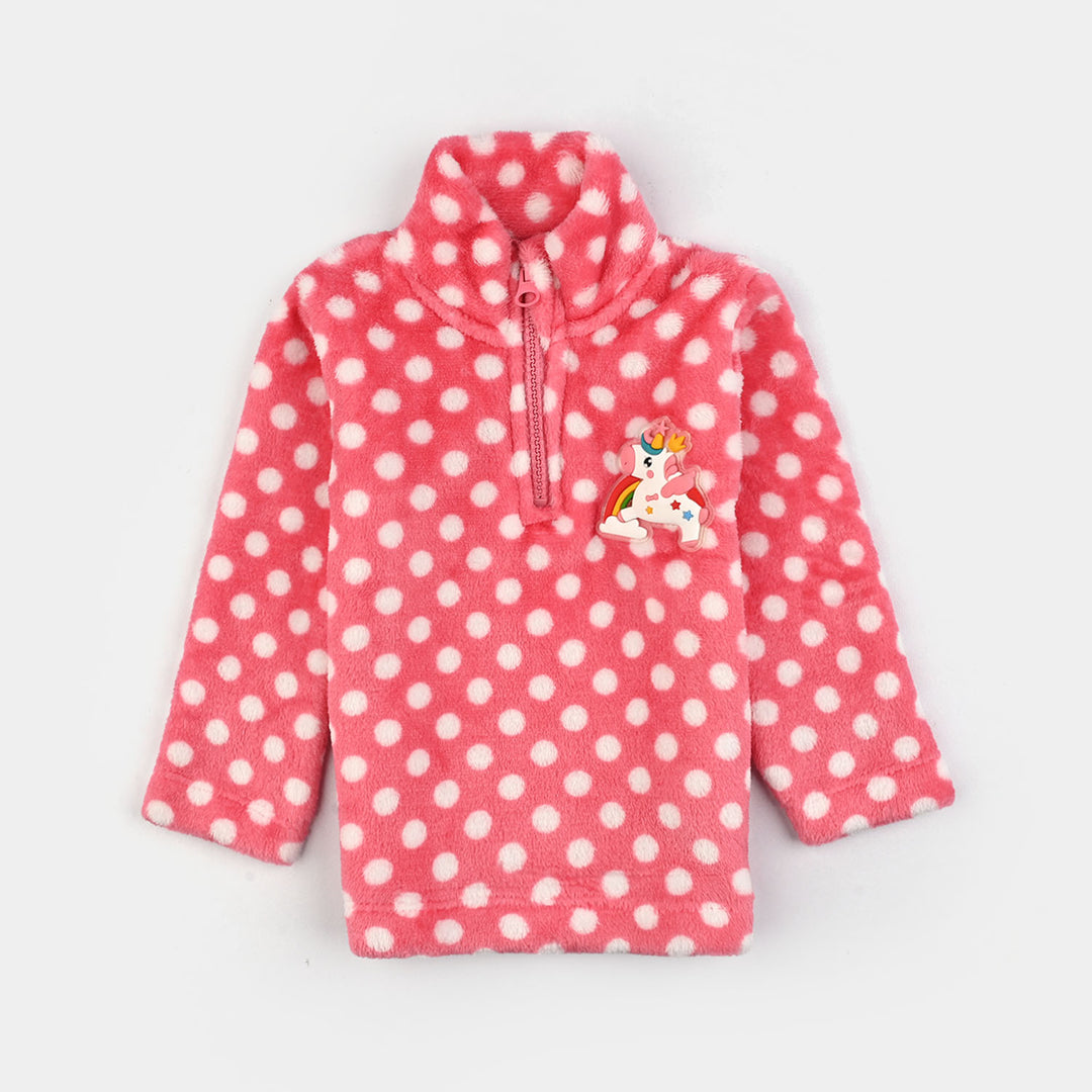 Infant Girls Sherpa Suit - Pink