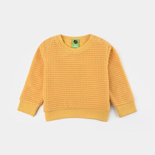 Infants Girls Sherpa Sweatshirt YELLOW TEXTURE