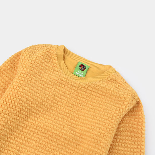 Infants Girls Sherpa Sweatshirt YELLOW TEXTURE