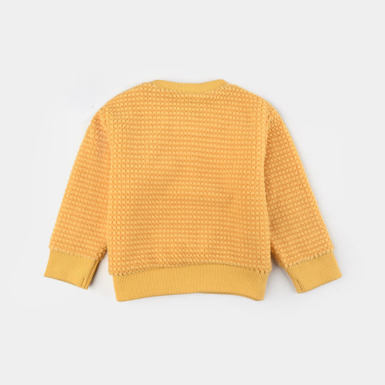 Infants Girls Sherpa Sweatshirt YELLOW TEXTURE