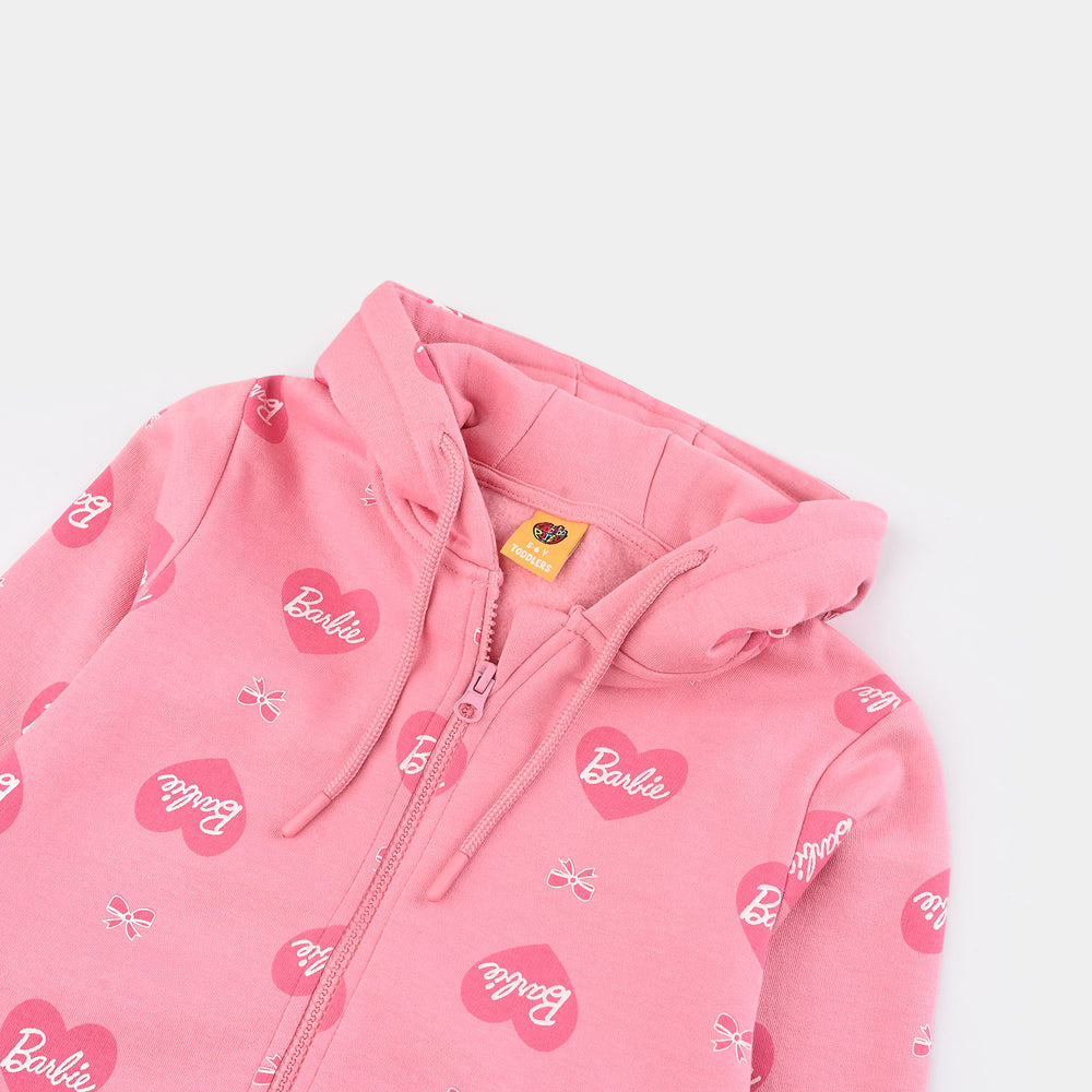 Girls Fleece Jacket-Candy Pink