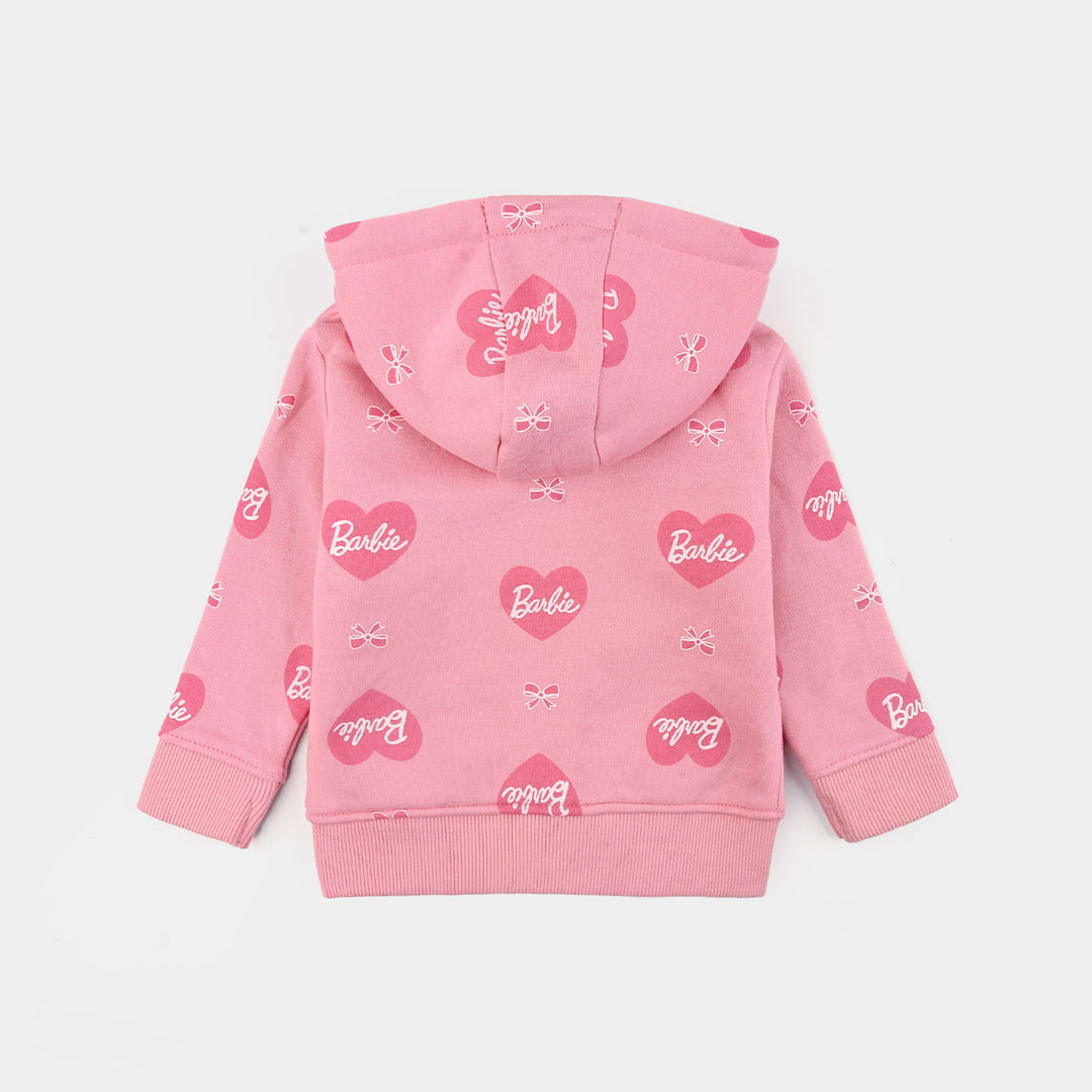 Infant Girls Fleece Jacket-Candy Pink
