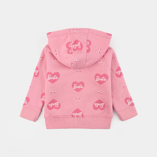 Infant Girls Fleece Jacket-Candy Pink