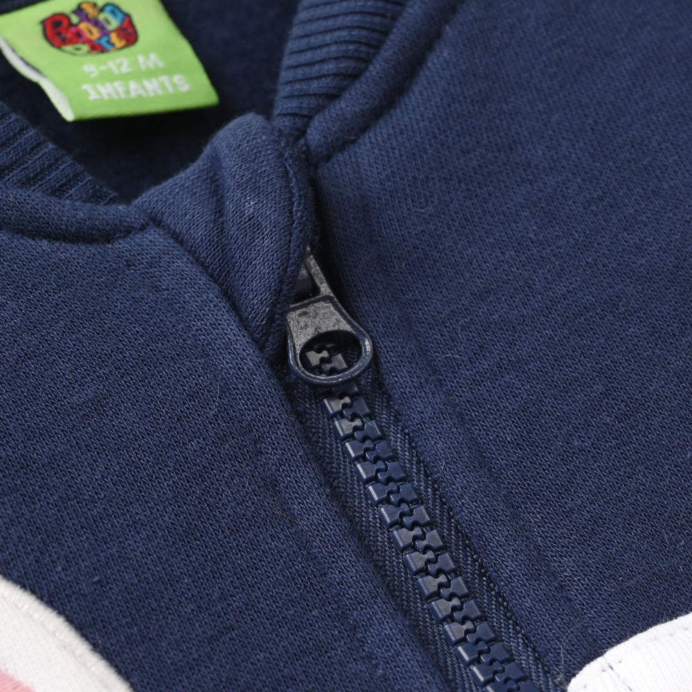 Infant Girls Fleece Jacket RABBIT-NAVY