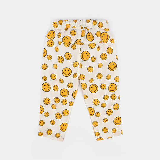 Infant Boys Cotton Poplin Suit-Smile - Off White