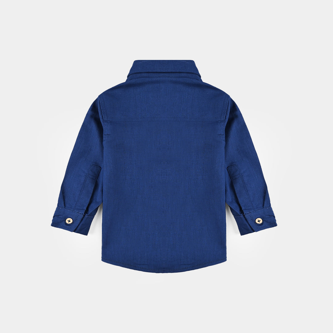Infant Boys Cotton Suit-Im New Here-BLUE