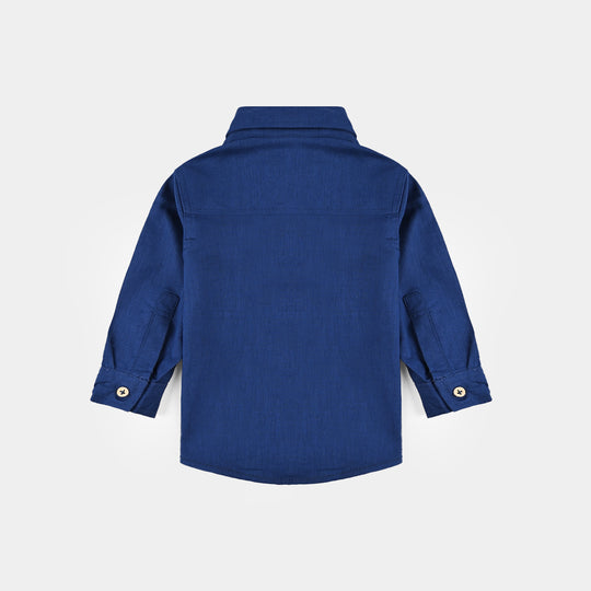 Infant Boys Cotton Suit-Im New Here-BLUE