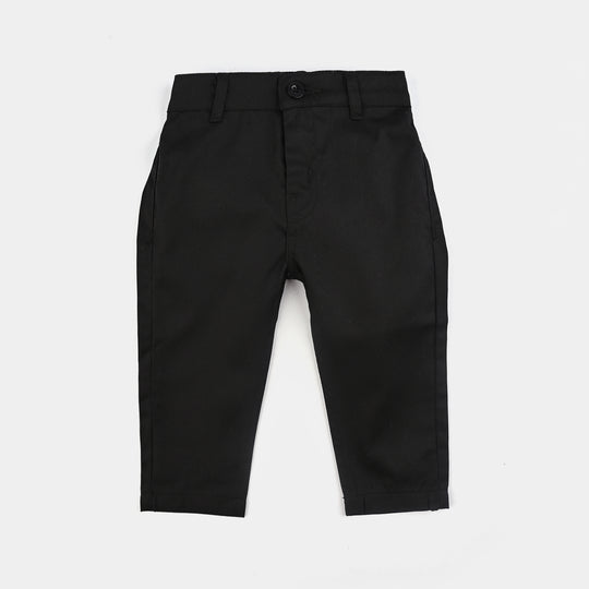 Infant Boys Cotton Twill 3PC Suit-Tiny Tux-BLACK