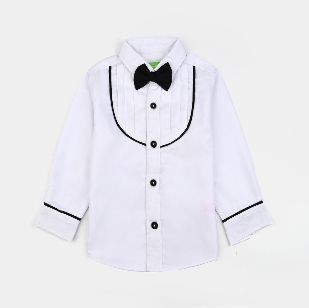 Infant Boys Cotton Twill Suit-Tiny Chic-BLACK