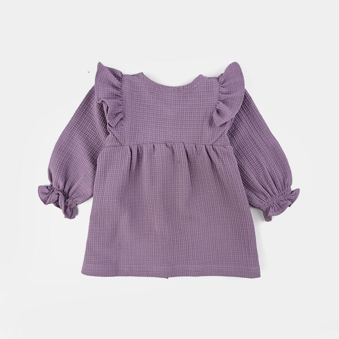 Infant Girls Seersucker 2 Pc Suit-Soft petal-Purple