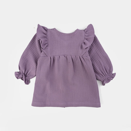 Infant Girls Seersucker 2 Pc Suit-Soft petal-Purple