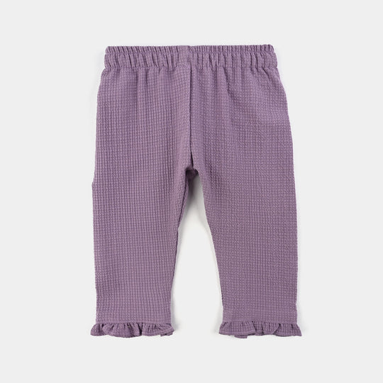 Infant Girls Seersucker 2 Pc Suit-Soft petal-Purple