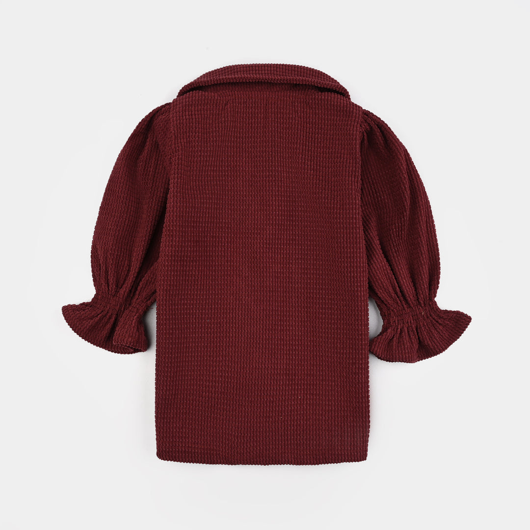 Infant Girls Corduroy 2 Pc Suit-Mini Chic-MAROON
