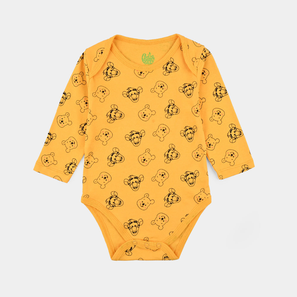 Infant Boys Cotton Interlock Basic Romper F/S Pack OF 3-Yellow/White