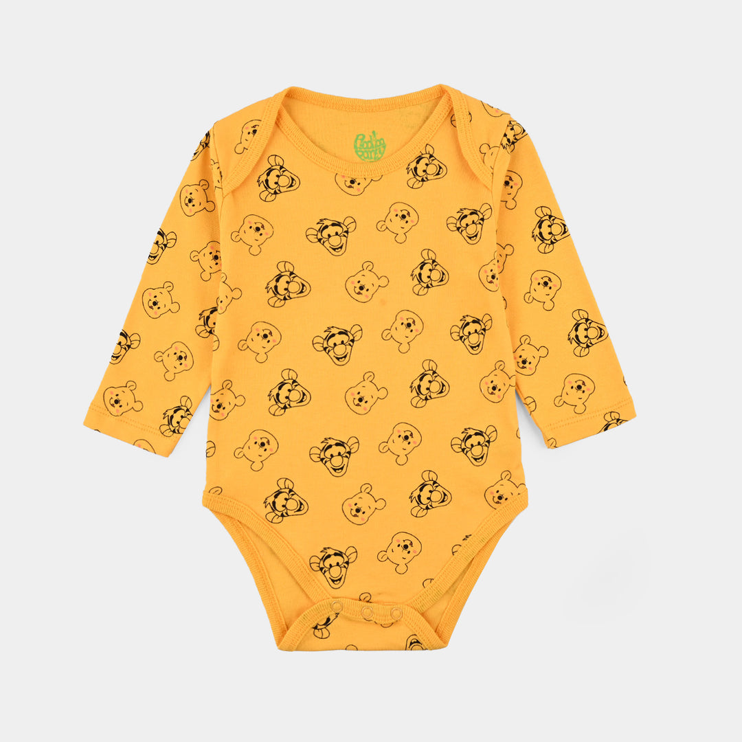 Infant Boys Cotton Interlock Basic Romper F/S Pack OF 3-Yellow/White