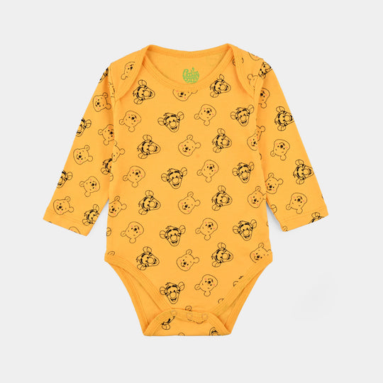 Infant Boys Cotton Interlock Basic Romper F/S Pack OF 3-Yellow/White