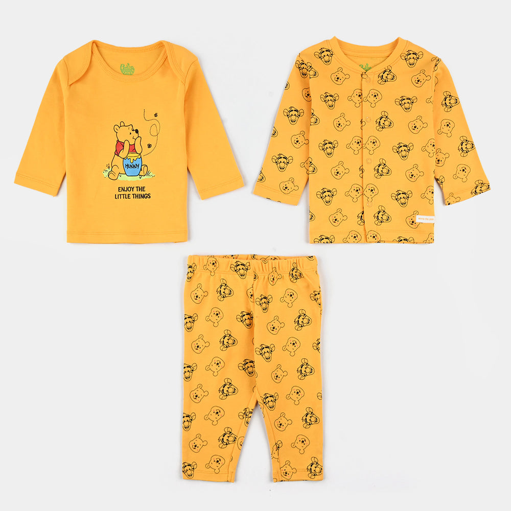 Infant Boys Cotton Interlock 6 Piece Set-Yellow