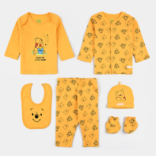 Infant Boys Cotton Interlock 6 Piece Set-Yellow