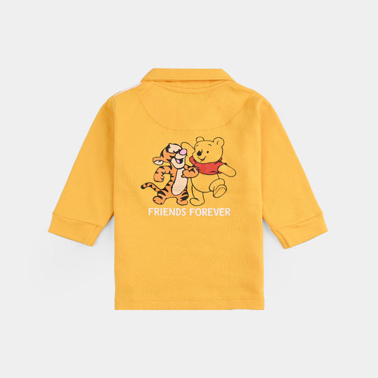 Infant Boys Cotton Interlock Pant + Tee F/S-Yellow