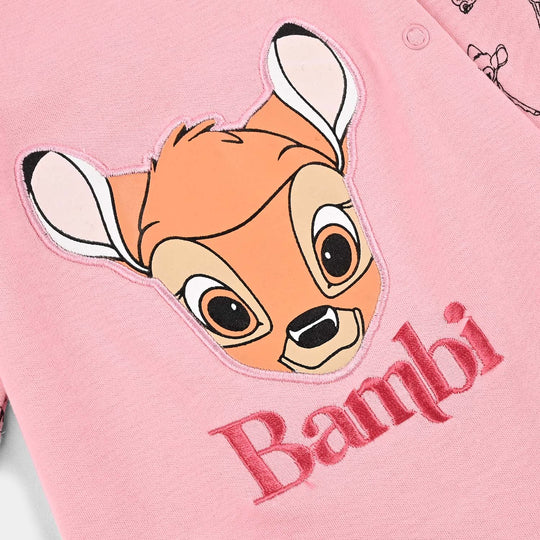 Infant Girls Cotton Interlock Romper F/S Bambi- Pink