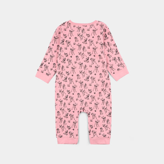 Infant Girls Cotton Interlock Romper F/S Bambi- Pink