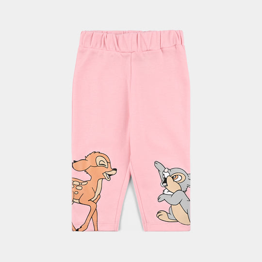 Infant Girls Cotton Interlock Pyjama + Tee F/S Bambi - Pink